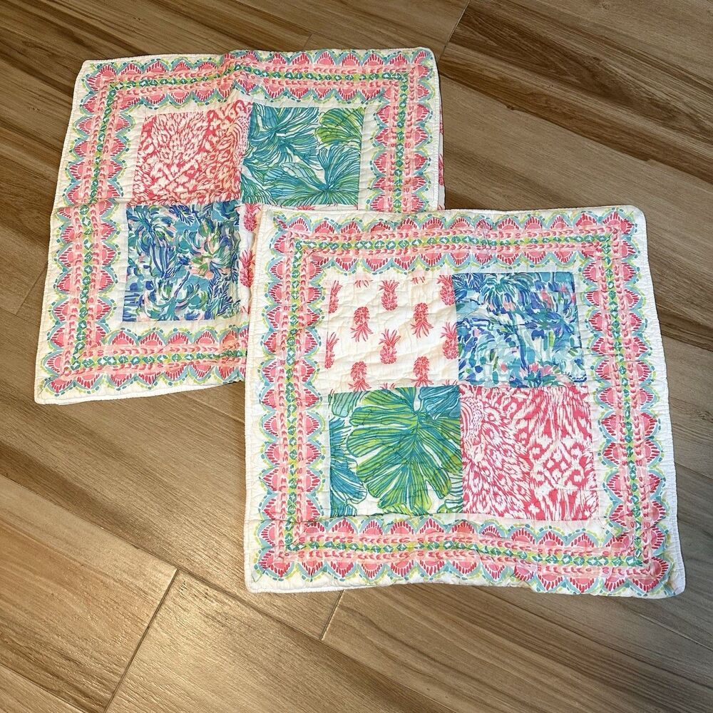 LILLY PULITZER/POTTERY BARN KIDS, 2 EURO SHAMS Tropical